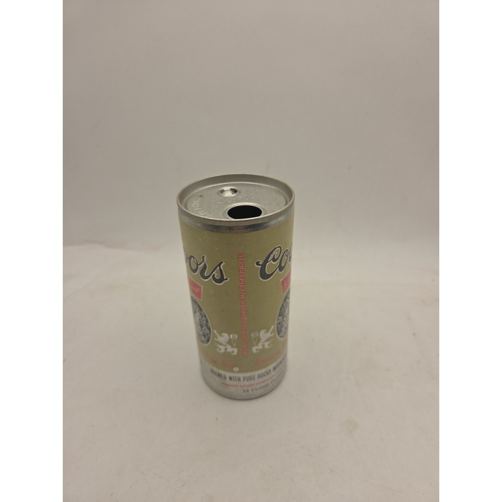 COORS BEER EMPTY OPENED TALL 12 OZ STAY TAB ALUMINUM BEER CAN Punch Tab Style